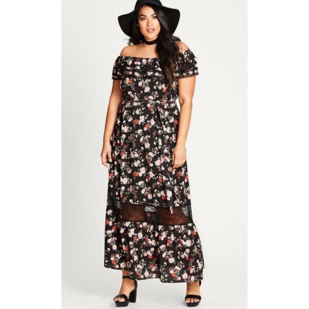 City Chic Free Love Maxi Dress